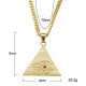 Colar Faraó Pirâmide Adulto Dourado Luxo