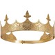 Coroa de Rei Rainha Real Clássica Dourada