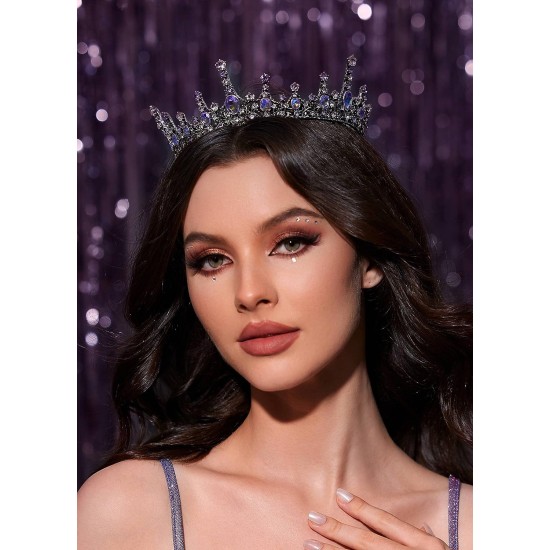 Coroa de Rei Rainha Real Prata Lavanda