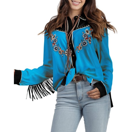 Fantasia Camisa Cowboy Cowgirl Adulto Country