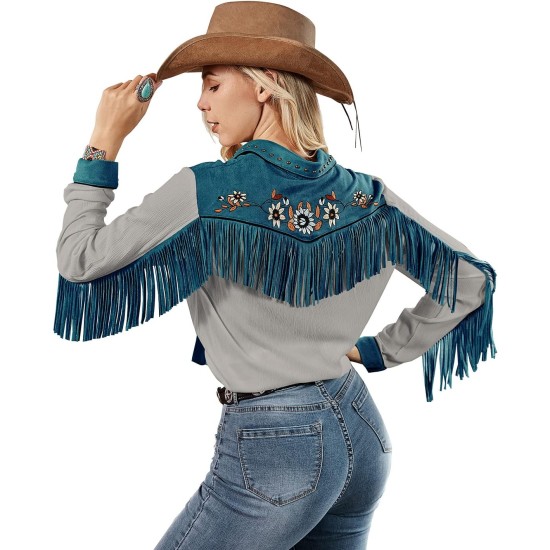 Fantasia Camisa Cowboy Cowgirl Adulto Country