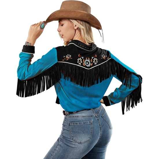 Fantasia Camisa Cowboy Cowgirl Adulto Country