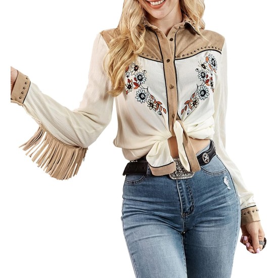 Fantasia Camisa Cowboy Cowgirl Adulto Country