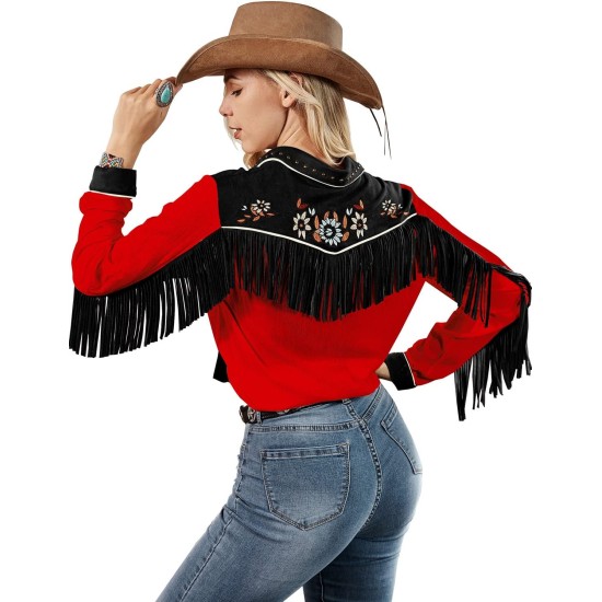 Fantasia Camisa Cowboy Cowgirl Adulto Country