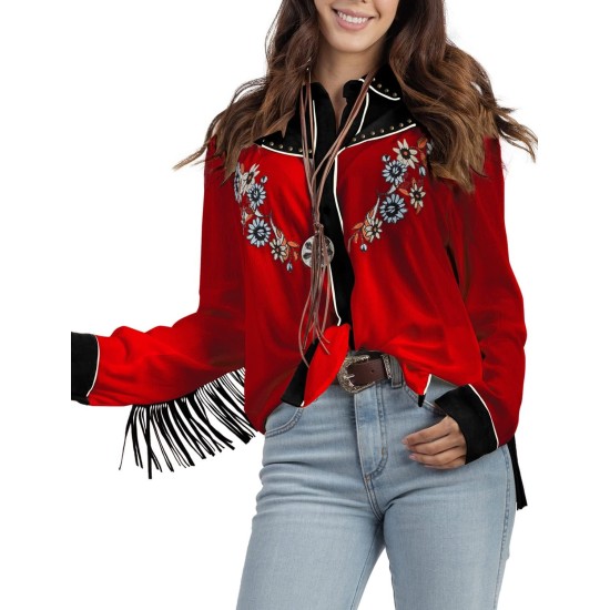 Fantasia Camisa Cowboy Cowgirl Adulto Country