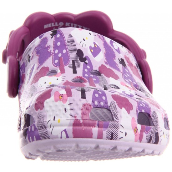 Sapato Crocs Infantil Hello Kitty Lilás