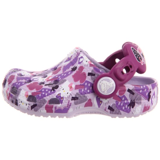 Sapato Crocs Infantil Hello Kitty Lilás