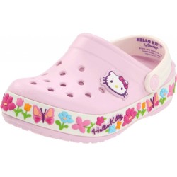 Sapato Crocs Infantil Hello Kitty Rosa e Branco