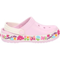 Sapato Crocs Infantil Hello Kitty Rosa e Branco