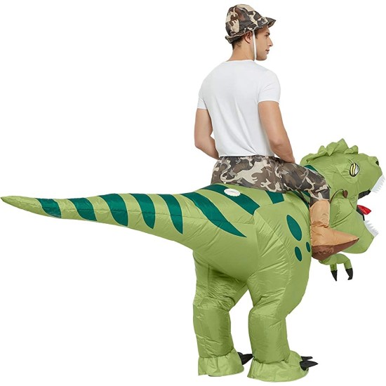 Fantasia Inflável Nas Costas do Dino Adulto