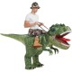Fantasia Inflável Nas Costas do Dino Verde Adulto
