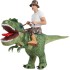 Fantasia Inflável Nas Costas do Dino Verde Adulto