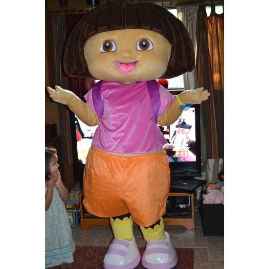 Fantasia Adulto Dora a Exploradora Mascote Luxo