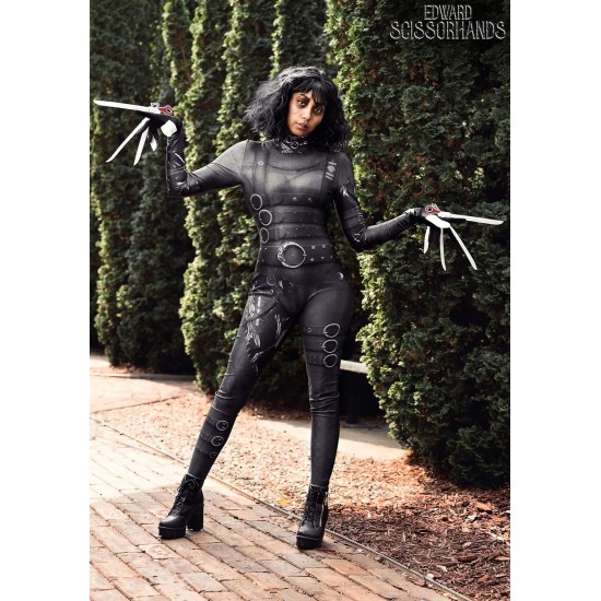 Fantasia Edward Mãos de Tesoura Feminino Colante