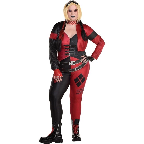 Fantasia Arlequina Esquadrão Suicida Adulto Luxo Extra Grande
