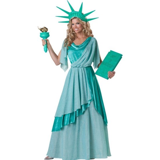 Fantasia Estátua da Liberdade Luxo Adulto