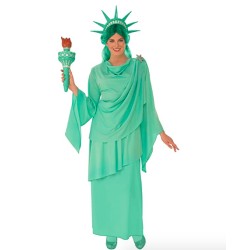 Fantasia Estátua da Liberdade Luxo Clássica Adulto
