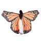 Asa Borboleta Luxo Laranja Adulto Tecido Gigante
