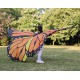 Asa Borboleta Luxo Laranja Adulto Tecido Gigante