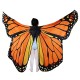Asa Borboleta Luxo Laranja Adulto Tecido Gigante