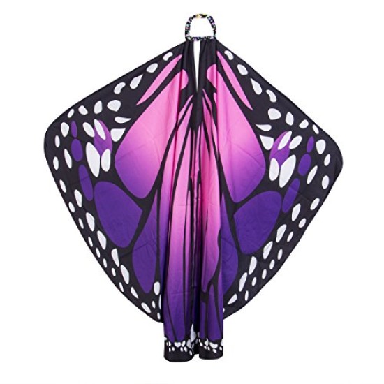 Asa Borboleta Luxo Rosa Adulto Tecido Gigante