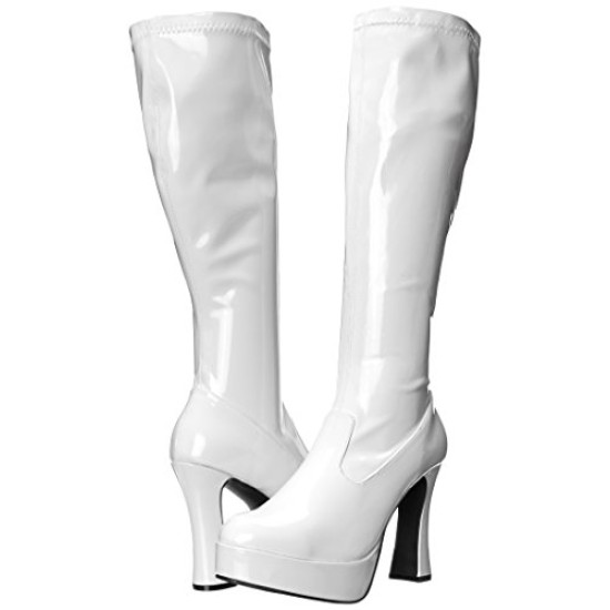 Bota Adulto Branca Plataforma Luxo