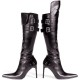 Bota Adulto Preta Pirata Sexy Luxo