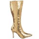 Bota Lantejoula Dourada Luxo Sexy