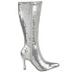 Bota Lantejoula Prateada Luxo Sexy