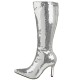 Bota Lantejoula Prateada Luxo Sexy