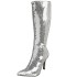 Bota Lantejoula Prateada Luxo Sexy