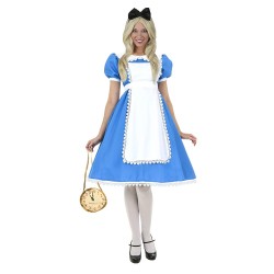 Fantasia Adulto Alice no País das Maravilhas Luxuosa Extra Grande