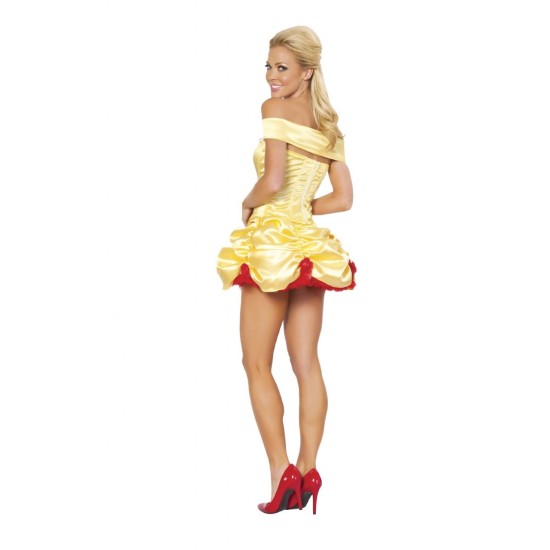 Fantasia Adulto Feminino Princesa Bela Sexy Luxo