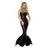 Fantasia Adulto Sereia Negra Sexy dos Mares Superluxo
