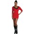 Fantasia Adulto Star Trek Vestido Vermelho Sexy