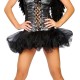 Fantasia Anjo Negro Adulto Feminina Sexy