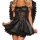 Fantasia Anjo Negro Adulto Feminino Sexy Extra Luxo