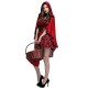 Fantasia Chapeuzinho Vermelho adulto Feminino Gótico Luxo