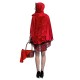 Fantasia Chapeuzinho Vermelho adulto Feminino Gótico Luxo