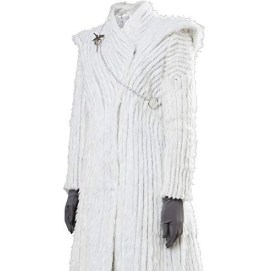 Fantasia Daenerys Targaryen Game of Thrones Cosplay Branco