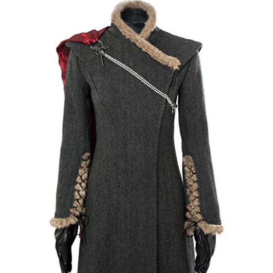 Fantasia Daenerys Targaryen Game of Thrones Cosplay Cinza