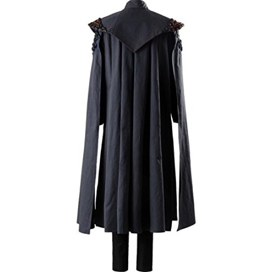 Fantasia Daenerys Targaryen Game of Thrones Cosplay Preto