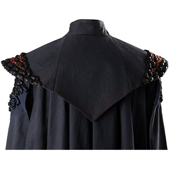 Fantasia Daenerys Targaryen Game of Thrones Cosplay Preto