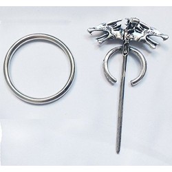 Fantasia Daenerys Targaryen Khaleesi Game of Thrones Adulto Vestido Cinza
