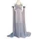 Fantasia Daenerys Targaryen Khaleesi Game of Thrones Adulto Vestido Cinza
