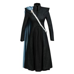 Fantasia Daenerys Targaryen Khaleesi Game of Thrones Adulto Vestido Preto