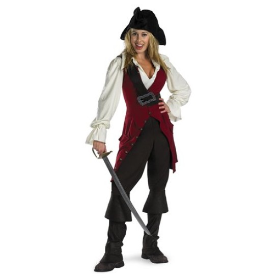Fantasia Elizabeth Piratas do Caribe Luxo Adulto