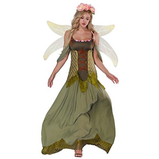 Fantasia Fada Madrinha Princesa da Floresta Adulto Luxo 