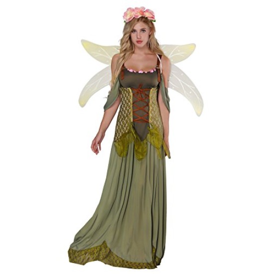 Fantasia Fada Madrinha Princesa da Floresta Adulto Luxo 