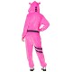 Fantasia Fortnite Urso Rosa Adulto Luxo